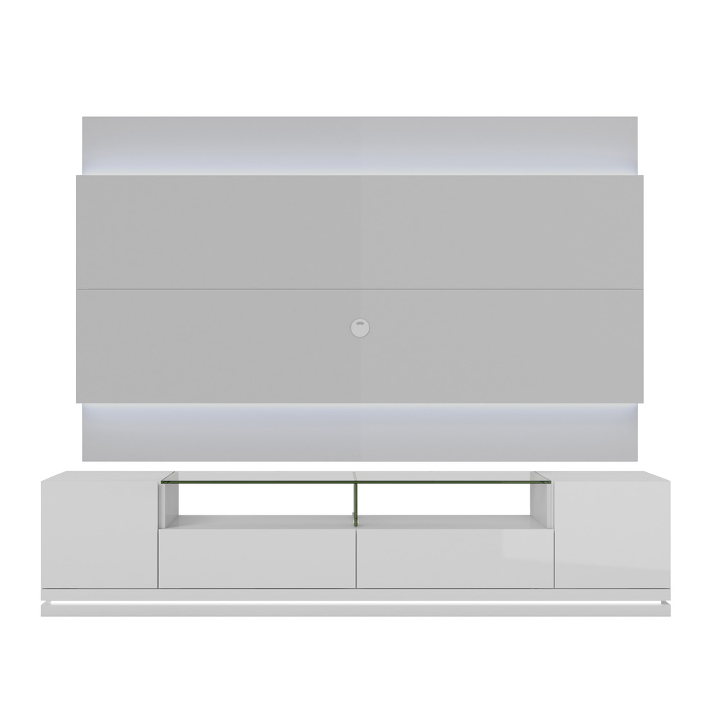 Vanderbilt TV Stand and Lincoln 2.2 Floating Wall TV Panel with LED