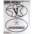 thumbnail image 1 of Vanderbilt University Commodores 2-Piece White and Clear Euro Decal Sticker Set, 4x2.5 Inch Each, 1 of 1