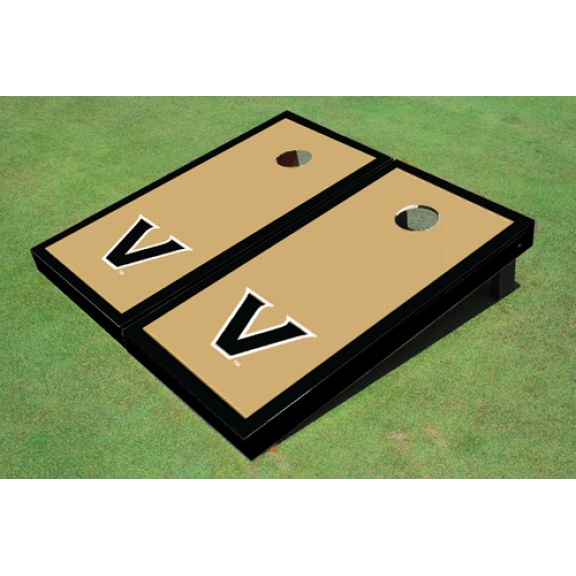 Vanderbilt University Gold Matching Border Cornhole Boards