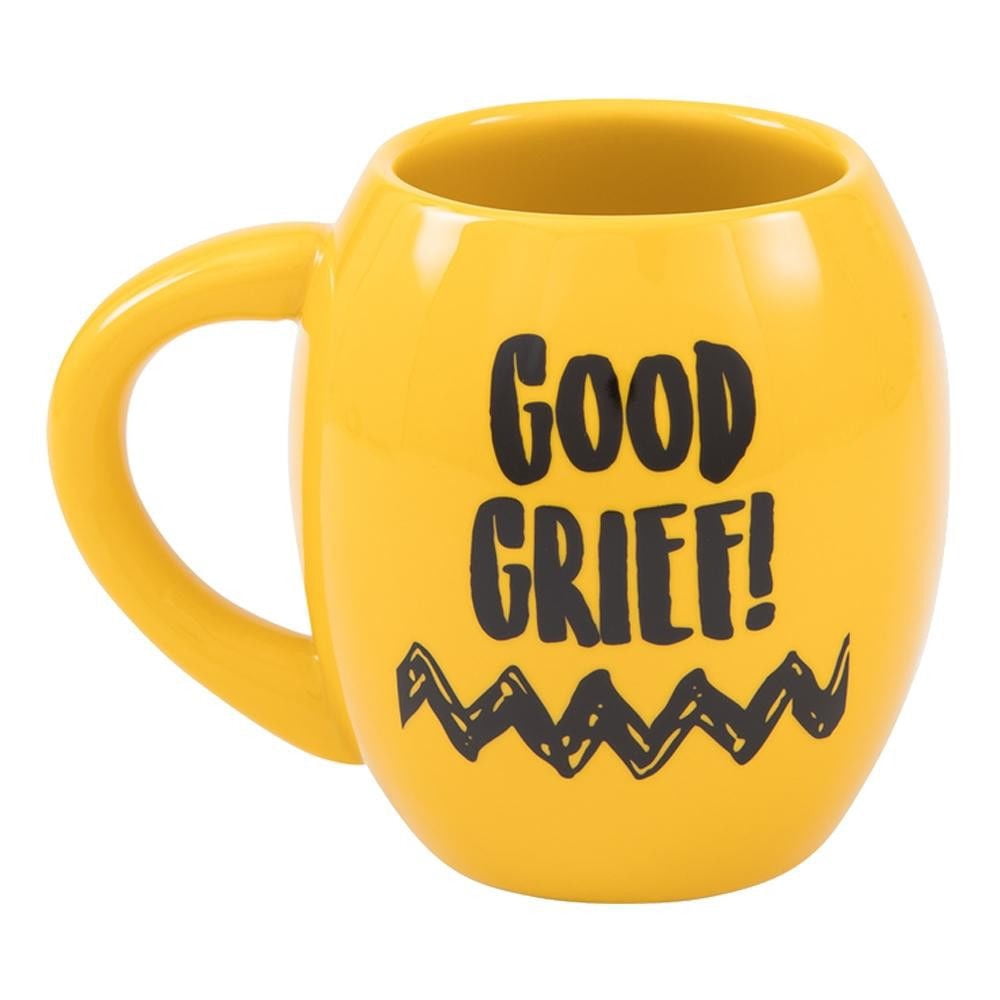 Vandor LLC Peanuts Charlie Brown 18 oz. Oval Ceramic Mug