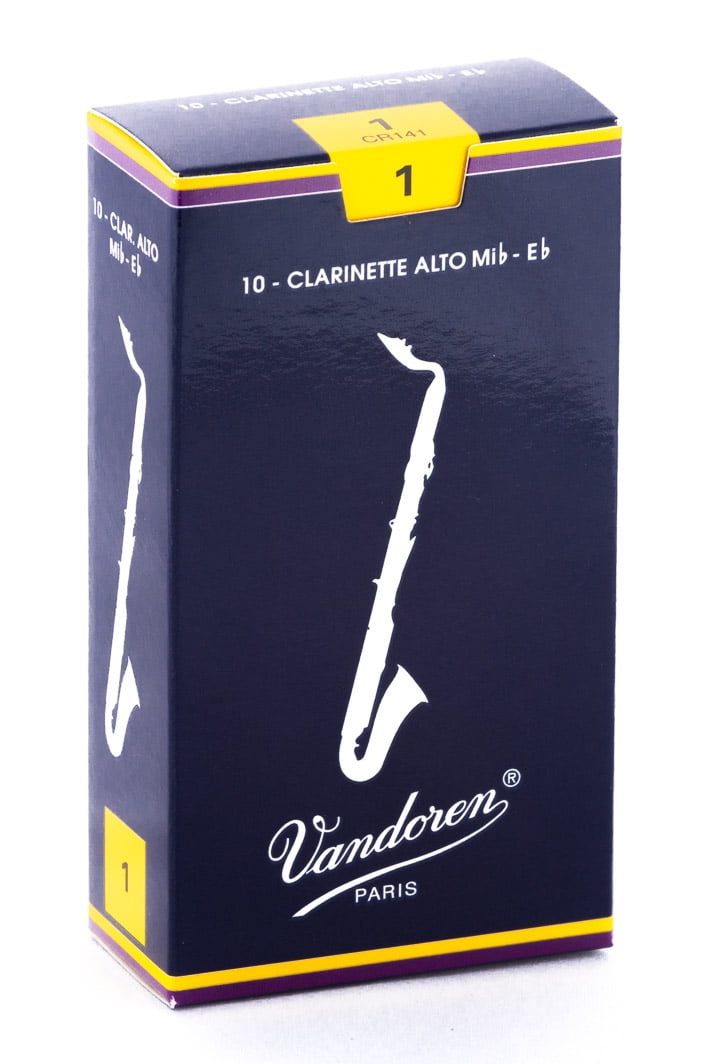 Vandoren Alto Clarinet Traditional Reeds Strength #1; Box of 10