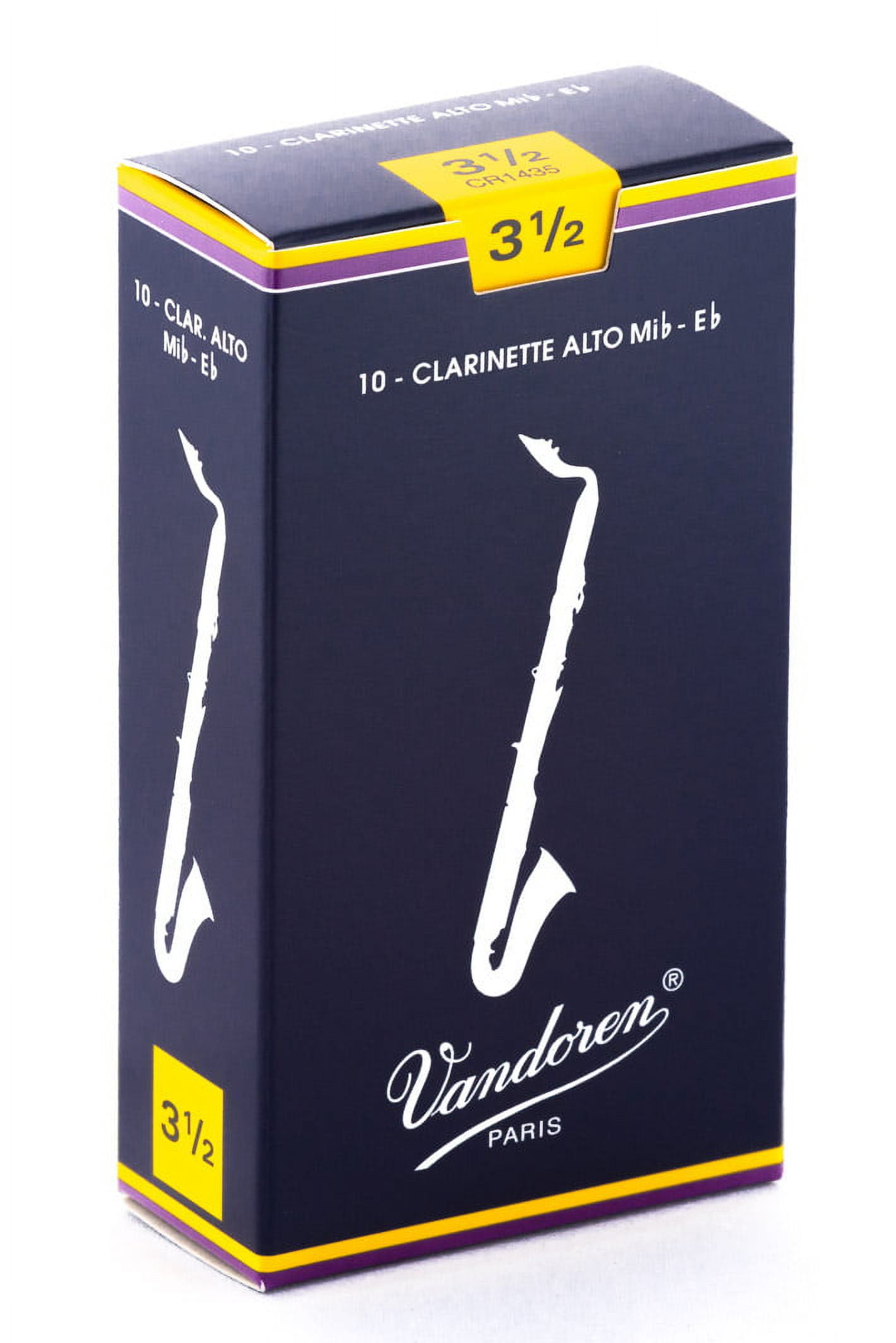 Vandoren Alto Clarinet Traditional Reeds Strength #3.5; Box of 10
