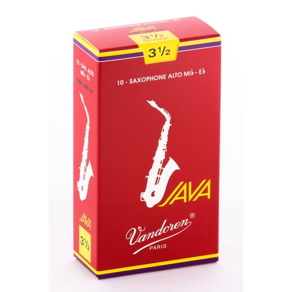 Vandoren Alto Sax Java Red Reeds Strength #3.5; Box of 10