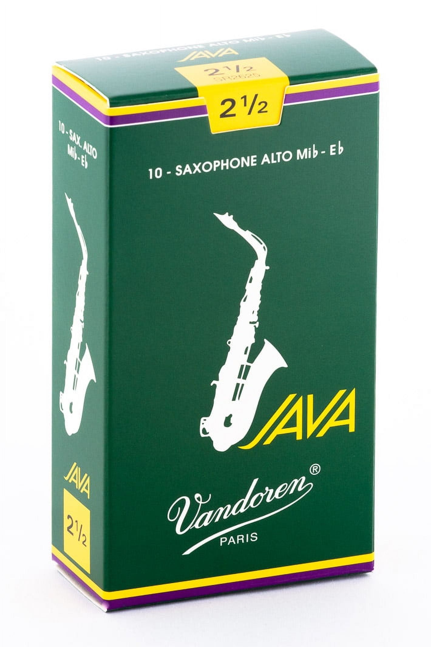 Vandoren Alto Sax Java Reeds Strength #2.5; Box of 10 - Walmart.com