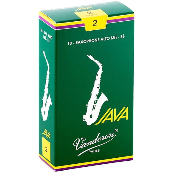 Vandoren Alto Sax Java Reeds Strength #2; Box of 10