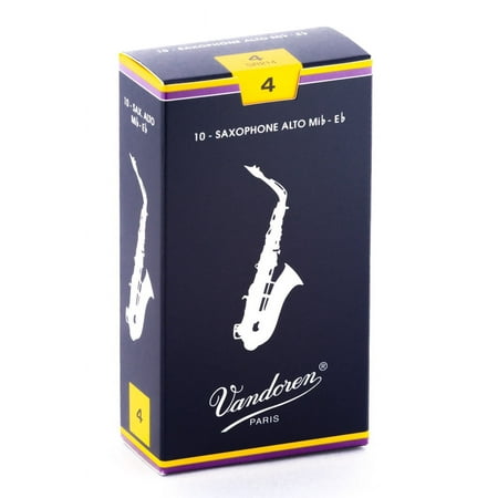 Vandoren Alto Sax Traditional Reeds Strength #4; Box of 10