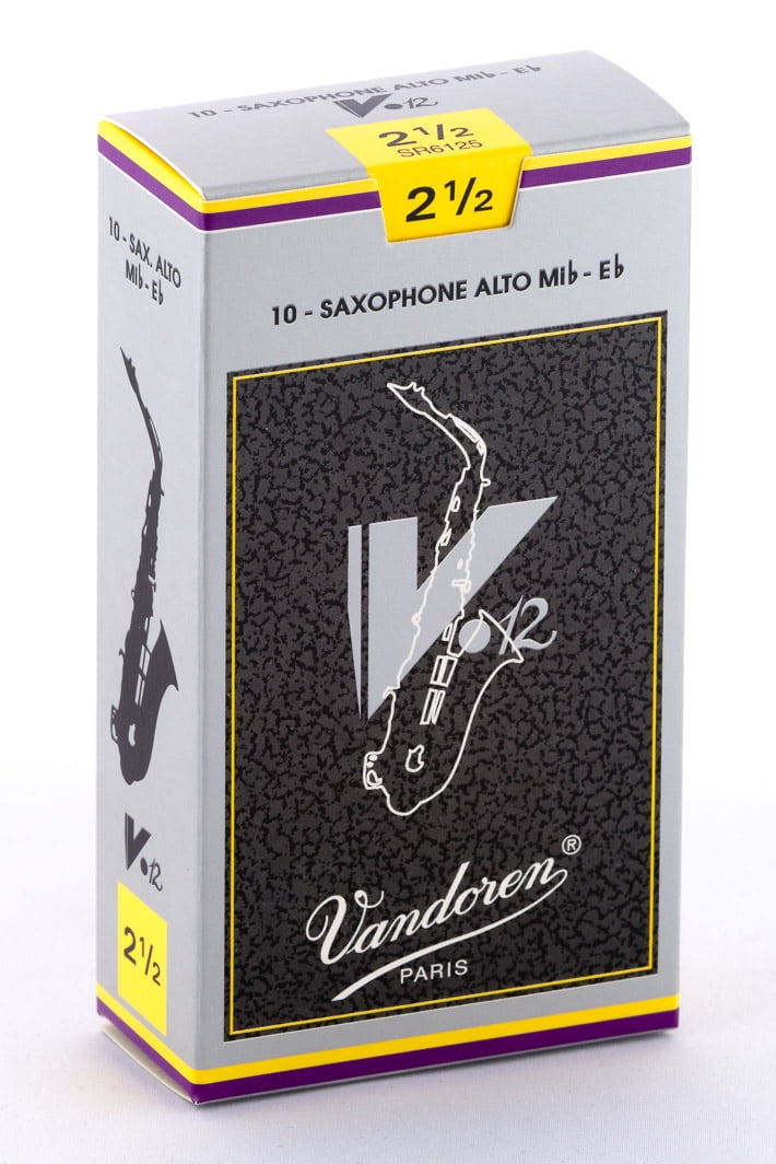 Vandoren Alto Sax V.12 Reeds Strength #2.5; Box of 10