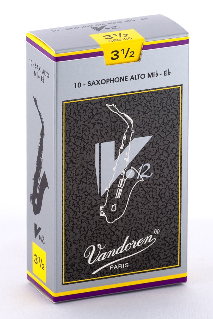 Vandoren Alto Sax V.12 Reeds Strength #3.5; Box of 10