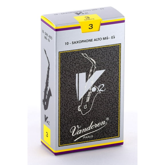 Vandoren Alto Sax V.12 Reeds Strength #3; Box of 10