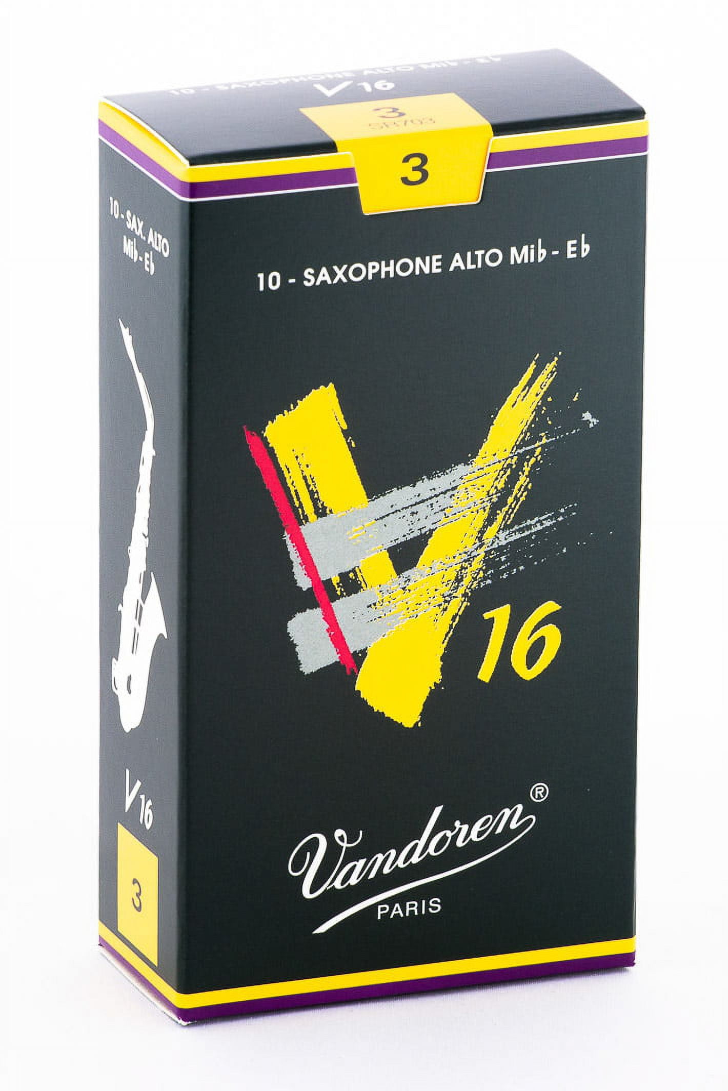 Vandoren Alto Sax V16 Reeds Strength #3; Box of 10