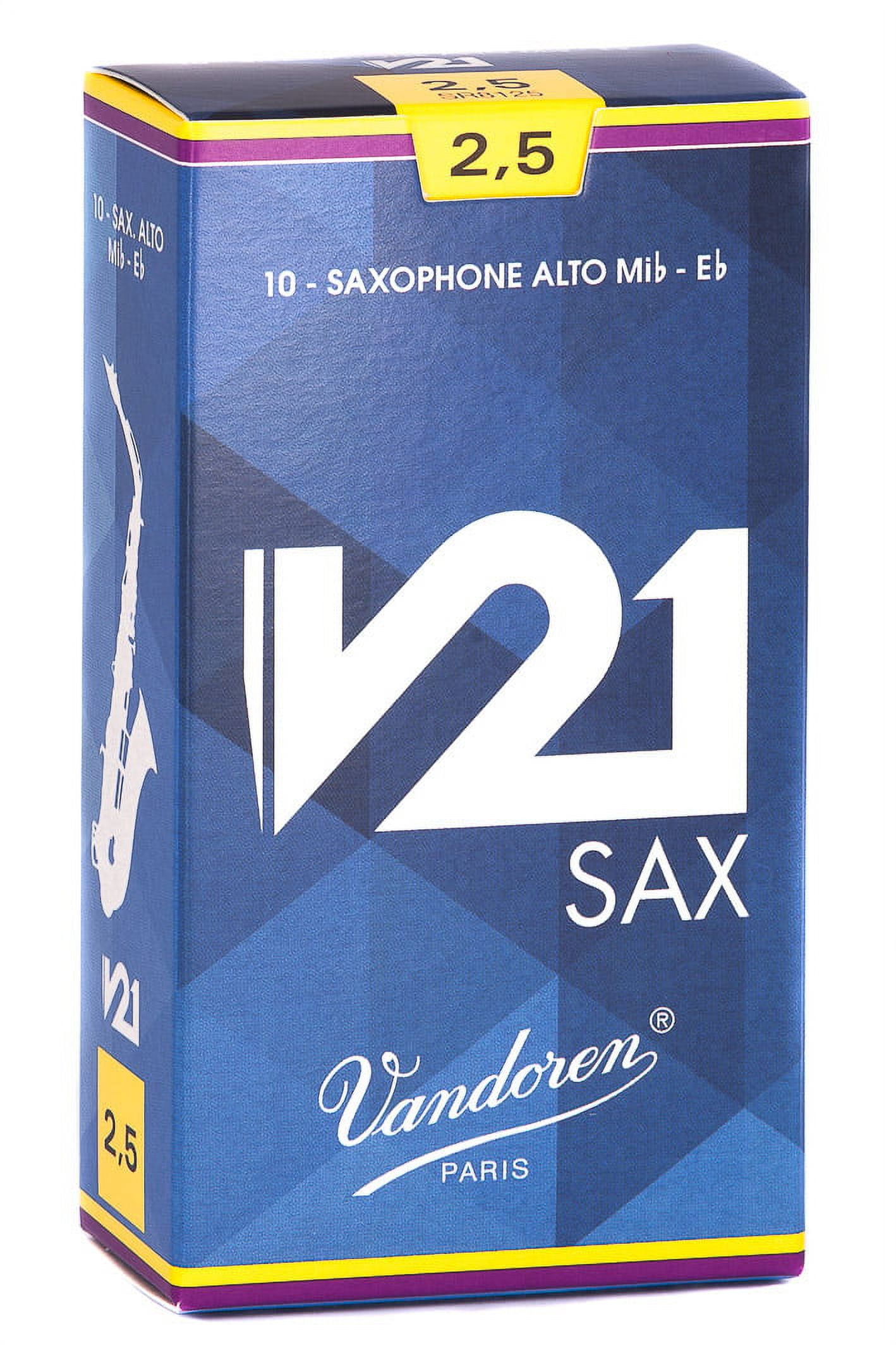Vandoren Alto Sax V21 Reeds Strength #2.5; Box of 10