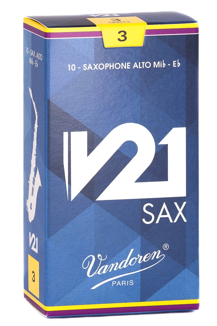 Vandoren Alto Sax V21 Reeds Strength #3; Box of 10