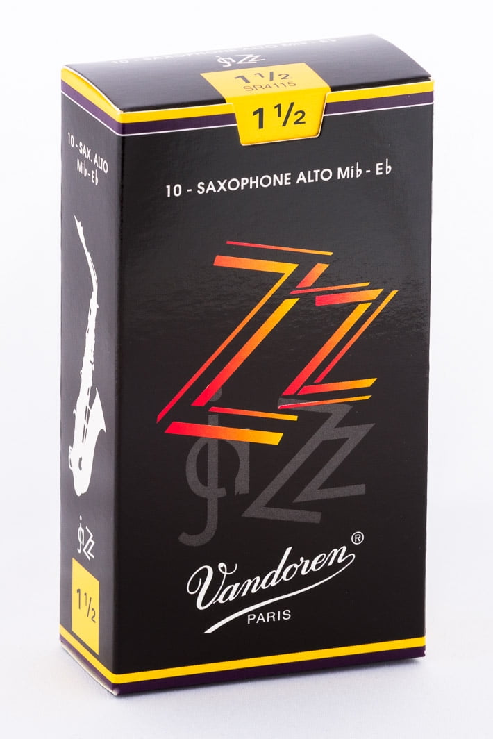 Vandoren Alto Sax ZZ Reeds Strength #1.5; Box of 10