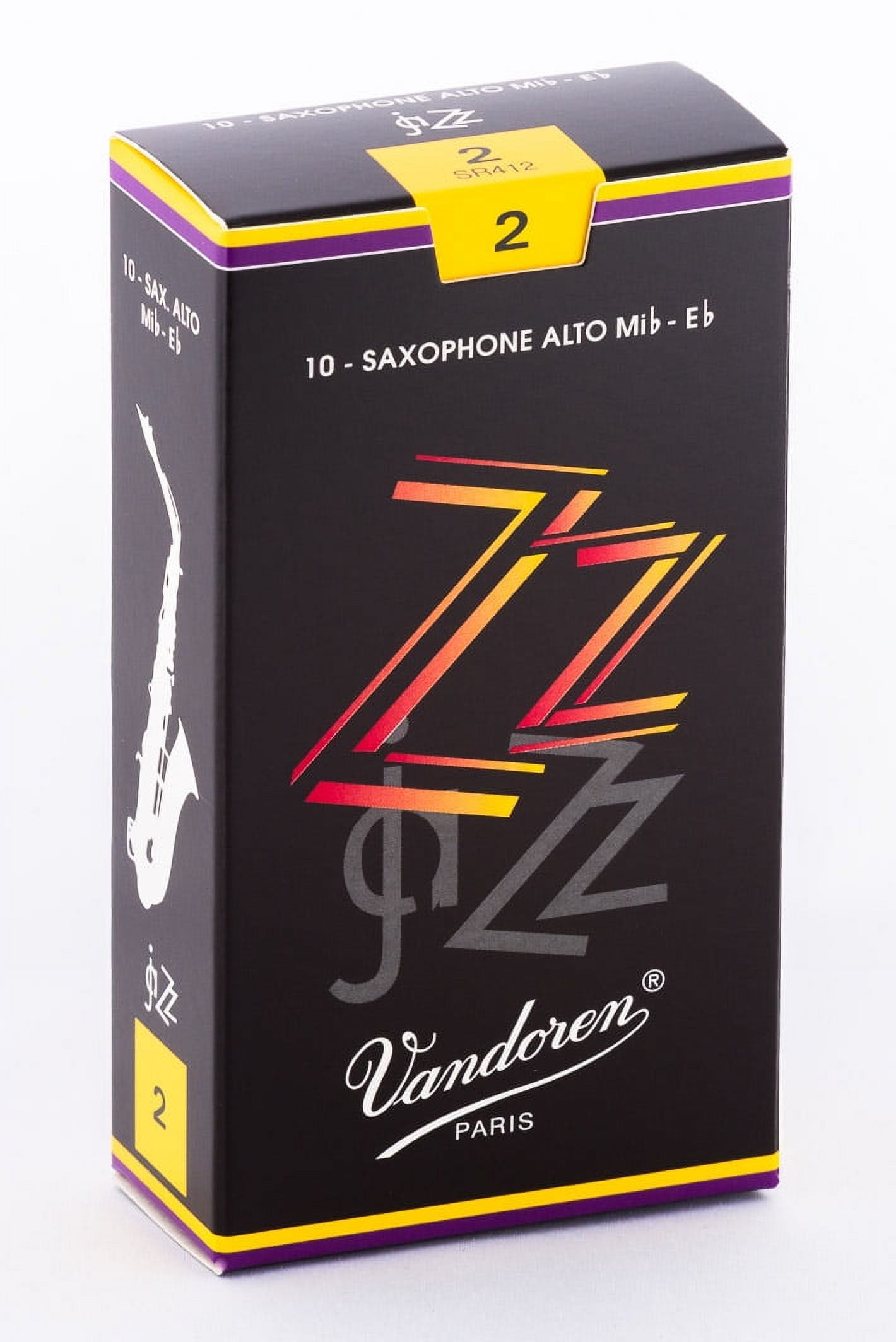 Vandoren Alto Sax ZZ Reeds Strength #2; Box of 10