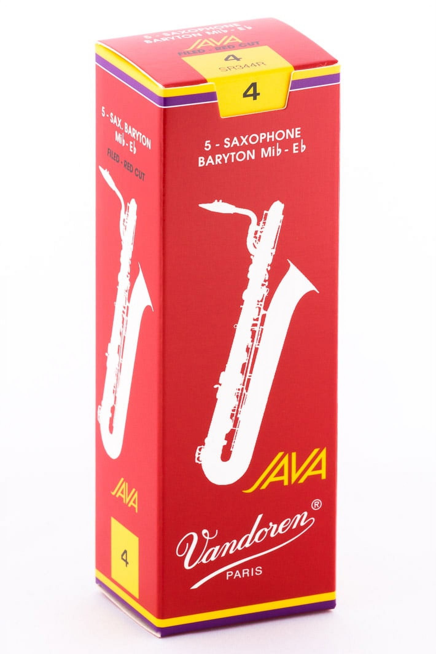 Vandoren Bari Sax Java Red Reeds Strength #4; Box of 5 - Walmart.com
