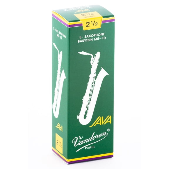 Vandoren Bari Sax Java Reeds Strength #2.5; Box of 5