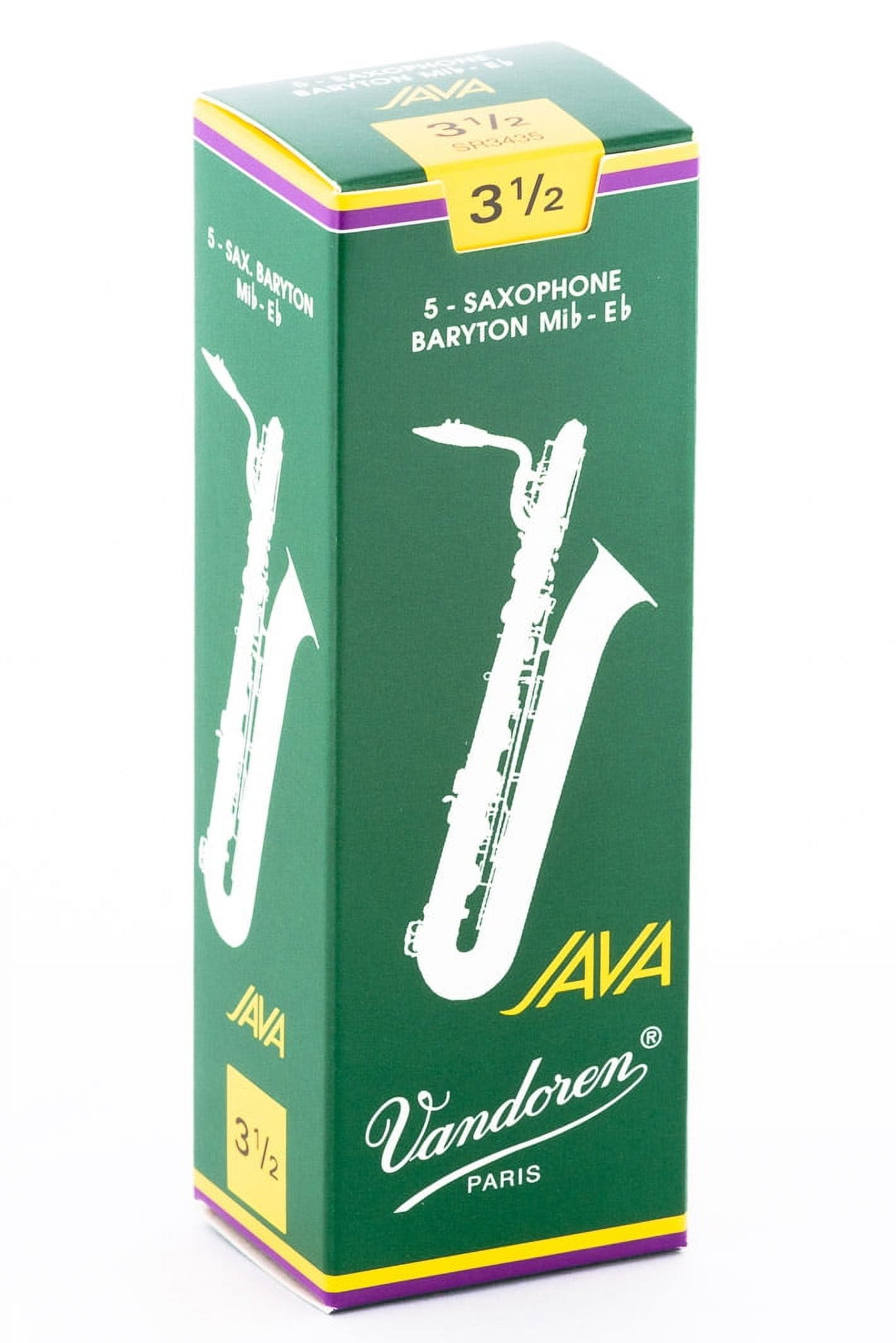 Vandoren Bari Sax Java Reeds Strength #3.5; Box of 5