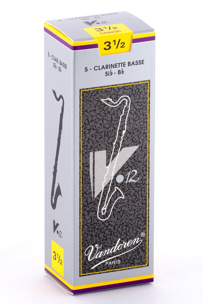 Vandoren Bass Clarinet V.12 Reeds Strength #3.5; Box of 5