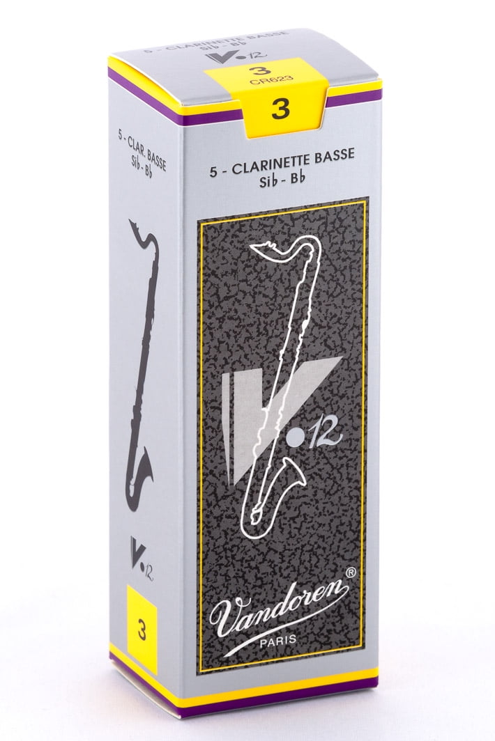 Vandoren Bass Clarinet V.12 Reeds Strength #3; Box of 5