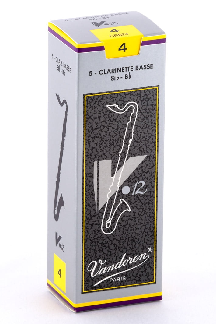 Vandoren Bass Clarinet V.12 Reeds Strength #4; Box of 5
