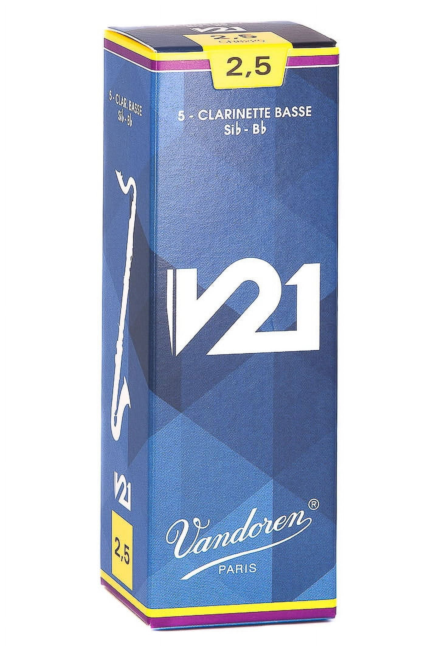 Vandoren Bass Clarinet V21 Reeds Strength #2.5; Box of 10