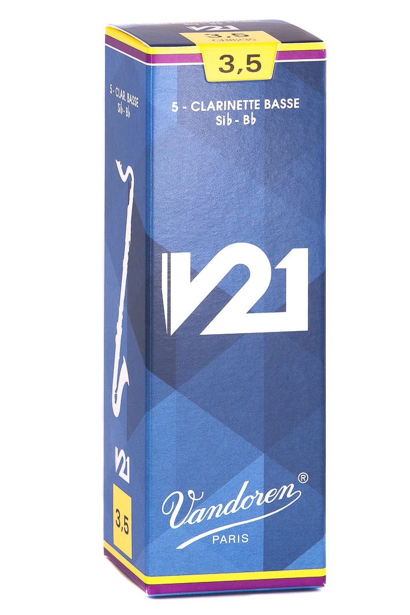 Vandoren Bass Clarinet V21 Reeds Strength #3.5; Box of 10