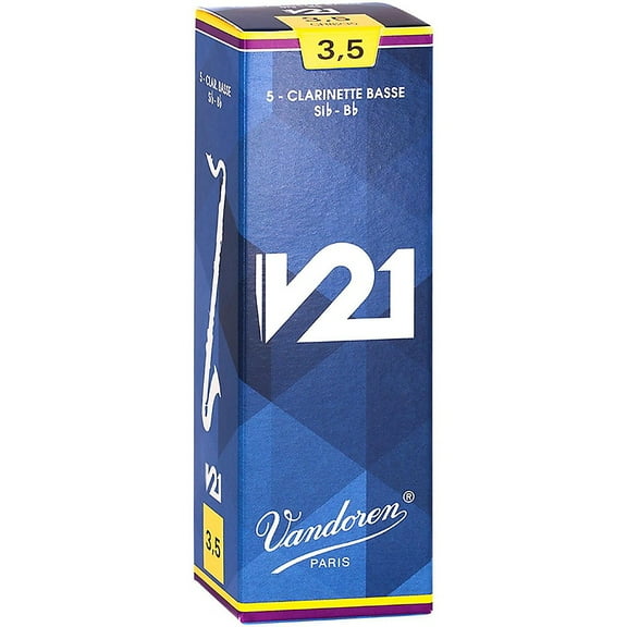 Vandoren Bass Clarinet V21 Reeds Strength #3.5; Box of 10