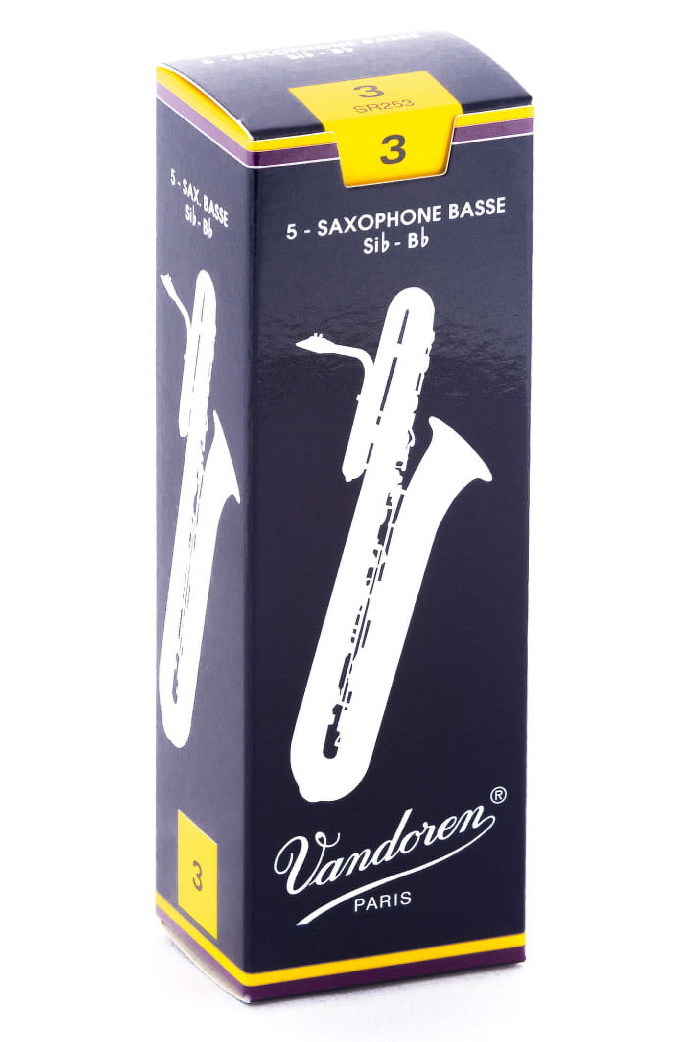 Vandoren Bass Sax Traditional Reeds Strength #3; Box of 5