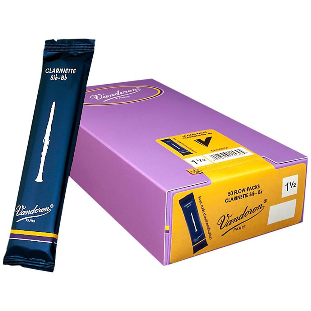 Vandoren Bb Clarinet Traditional Reeds - Bulk Box of 50 Reeds