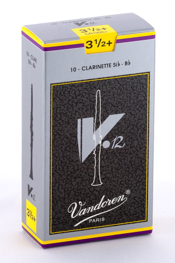 Vandoren Bb Clarinet V.12 Reeds Strength #3.5+; Box of 10