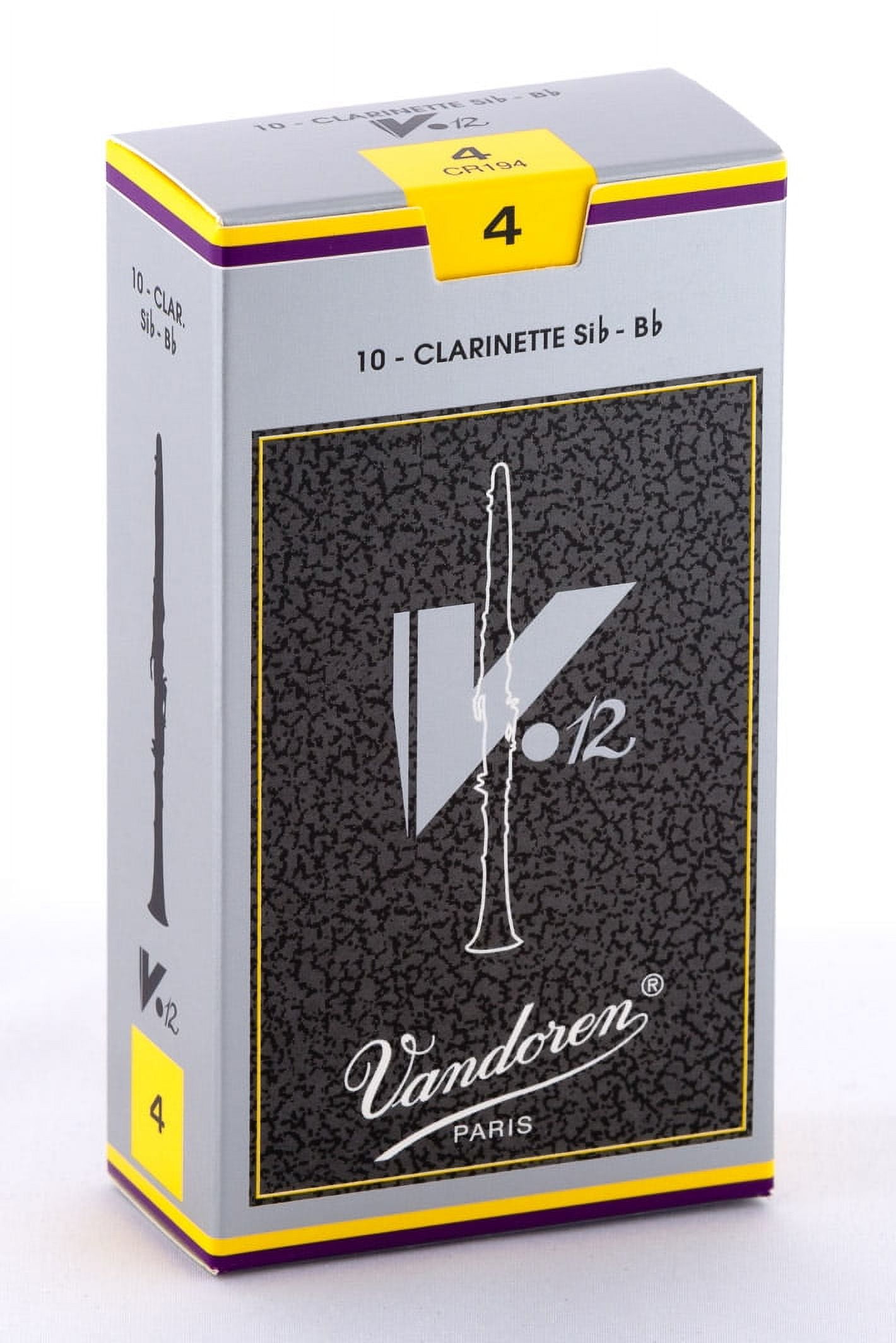 Vandoren Bb Clarinet V.12 Reeds Strength #4; Box of 10
