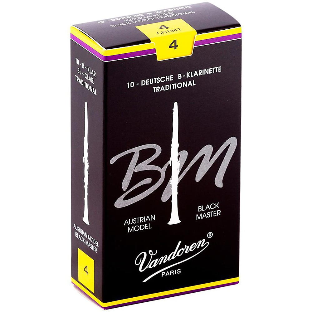Vandoren Austrian Cut Bb Clarinet Black Master Traditional Reeds - 10 Per Box