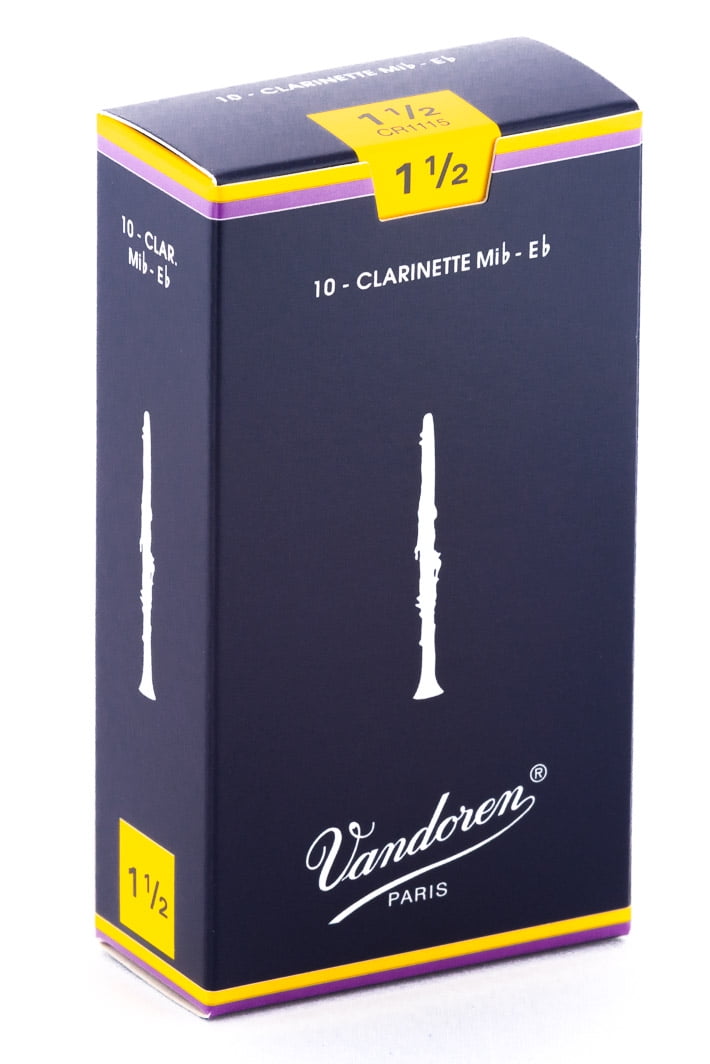 Vandoren Eb Clarinet Traditional Reeds Strength #1.5; Box of 10