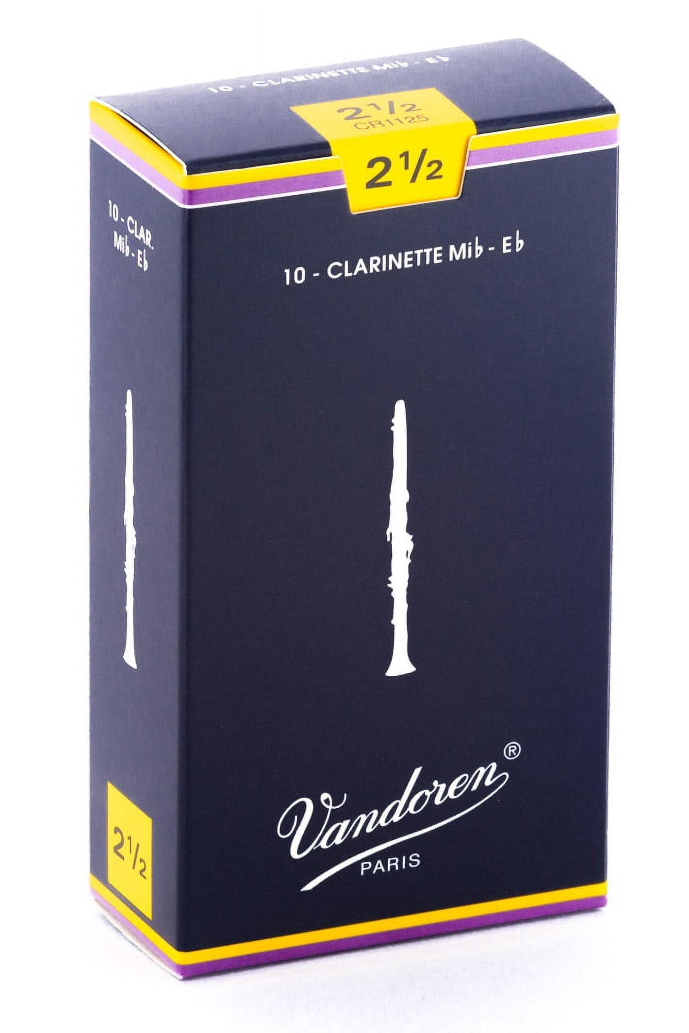 Vandoren Eb Clarinet Traditional Reeds Strength #2.5; Box of 10