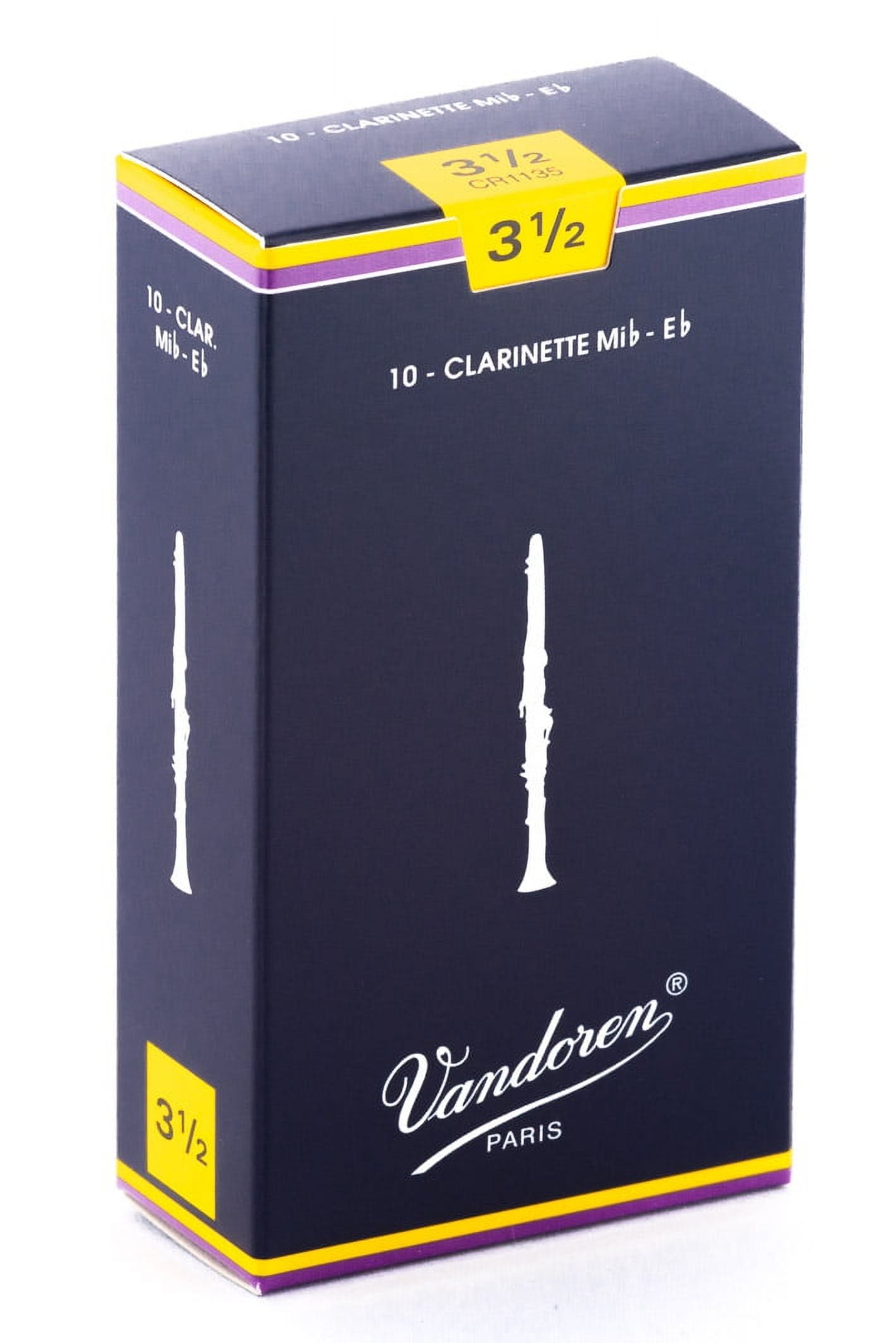 Vandoren Eb Clarinet Traditional Reeds Strength #3.5; Box of 10