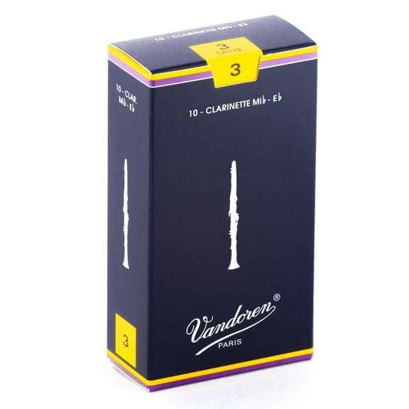Vandoren Eb Clarinet Traditional Reeds Strength #3; Box of 10