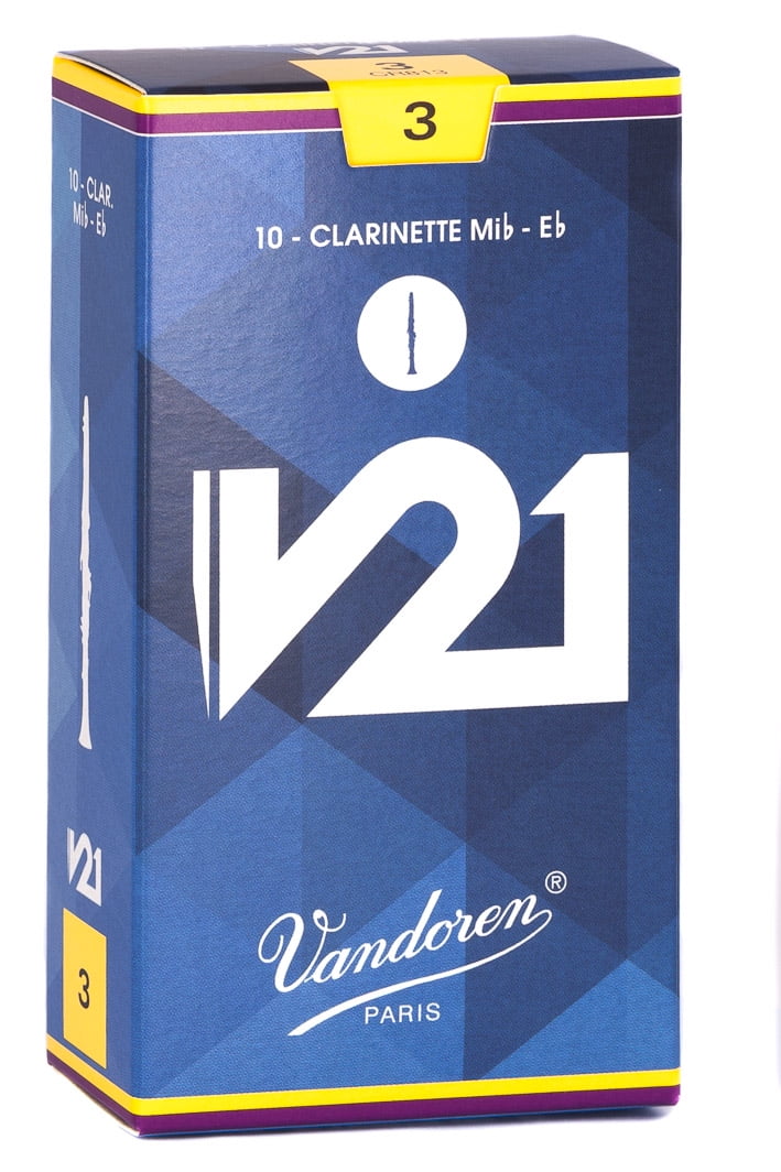 Vandoren Eb Clarinet V21 Reeds Strength #3; Box of 10