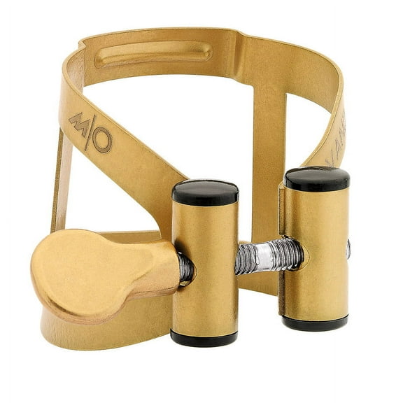 Vandoren M|O Ligature and Plastic Cap for V16 Baritone Saxophone; Aged Gold Finish