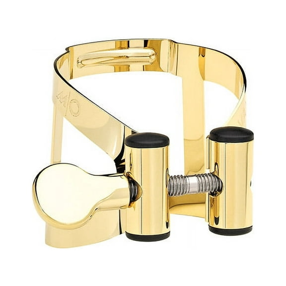 Vandoren M|O Ligature and Plastic Cap for V16 Baritone Saxophone; Gilded Finish