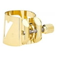thumbnail image 1 of Vandoren Optimum Ligature and Plastic Cap for Alto Saxophone; Gilded; Includes 3 Interchangeable Pressure Plates, 1 of 2