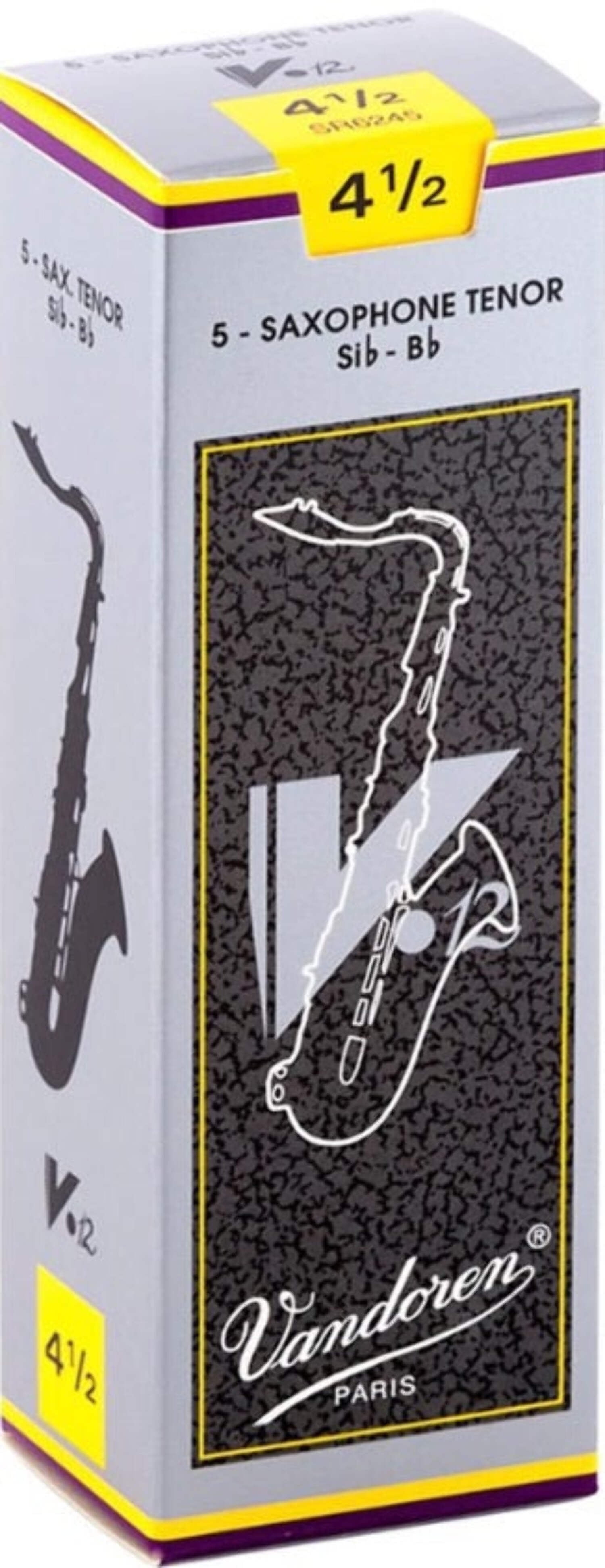 Vandoren SR6245 Tenor Sax V.12 Reeds Strength 4.5; Box of 5