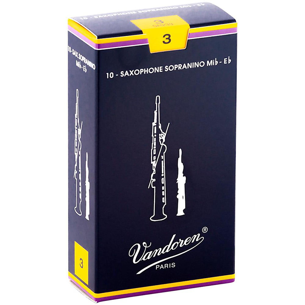 Vandoren Sopranino Sax Traditional Reeds Strength #3; Box of 10
