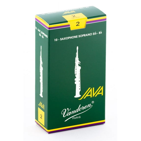 Vandoren Soprano Sax Java Reeds Strength #2; Box of 10