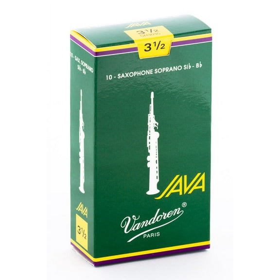 Vandoren Soprano Sax Java Reeds Strength #3.5; Box of 10