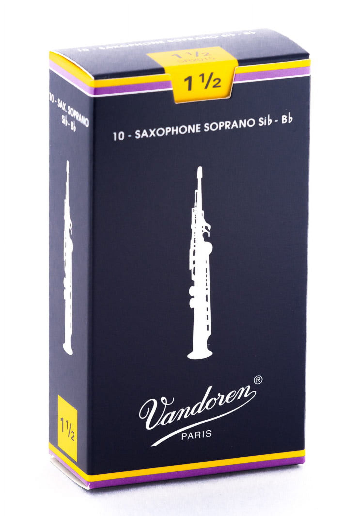 Vandoren Soprano Sax Traditional Reeds Strength #1.5; Box of 10