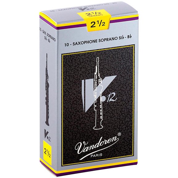 Vandoren Soprano Sax V.12 Reeds Strength #2.5; Box of 10