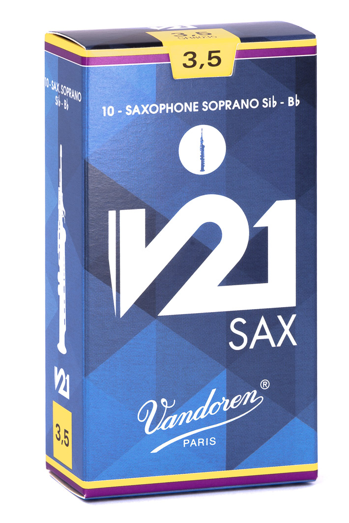 Vandoren Soprano Sax V21 Reeds Strength #3.5; Box of 10