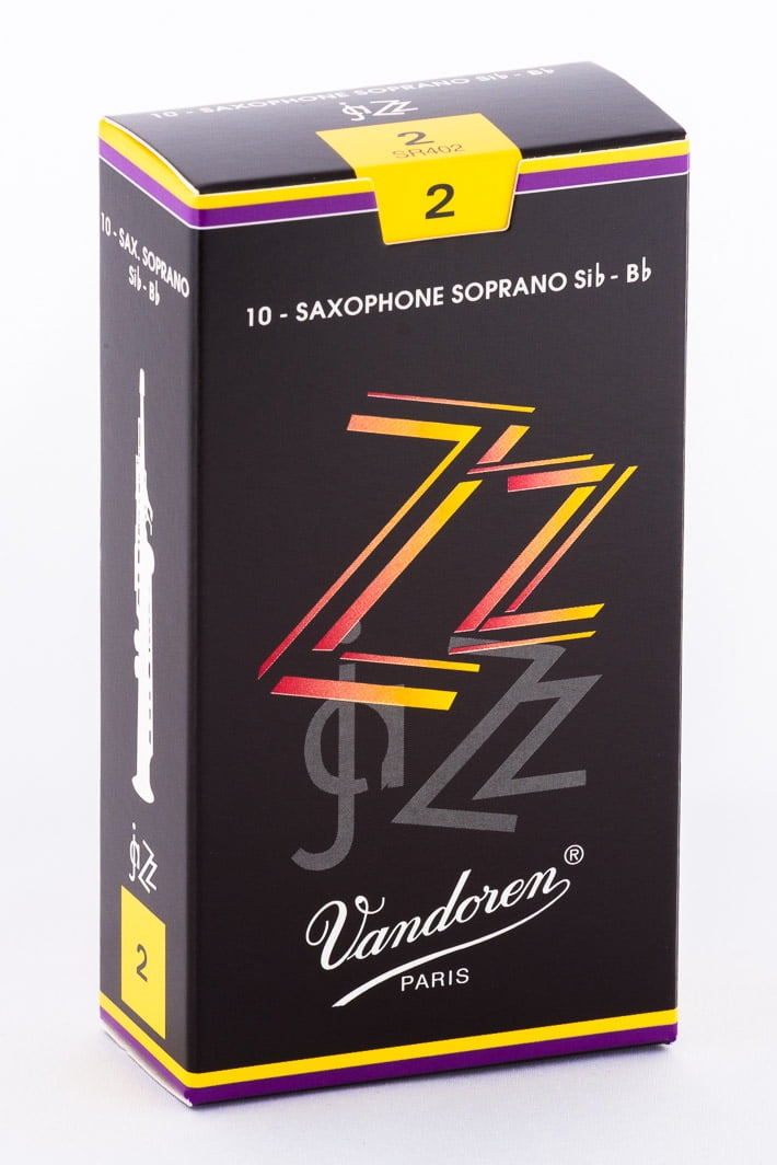 Vandoren Soprano Sax ZZ Reeds Strength #2; Box of 10