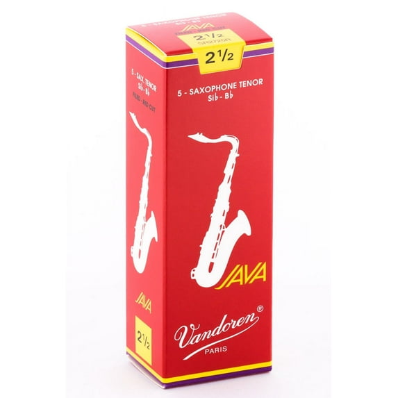 Vandoren Tenor Sax Java Red Reeds Strength #2.5; Box of 5