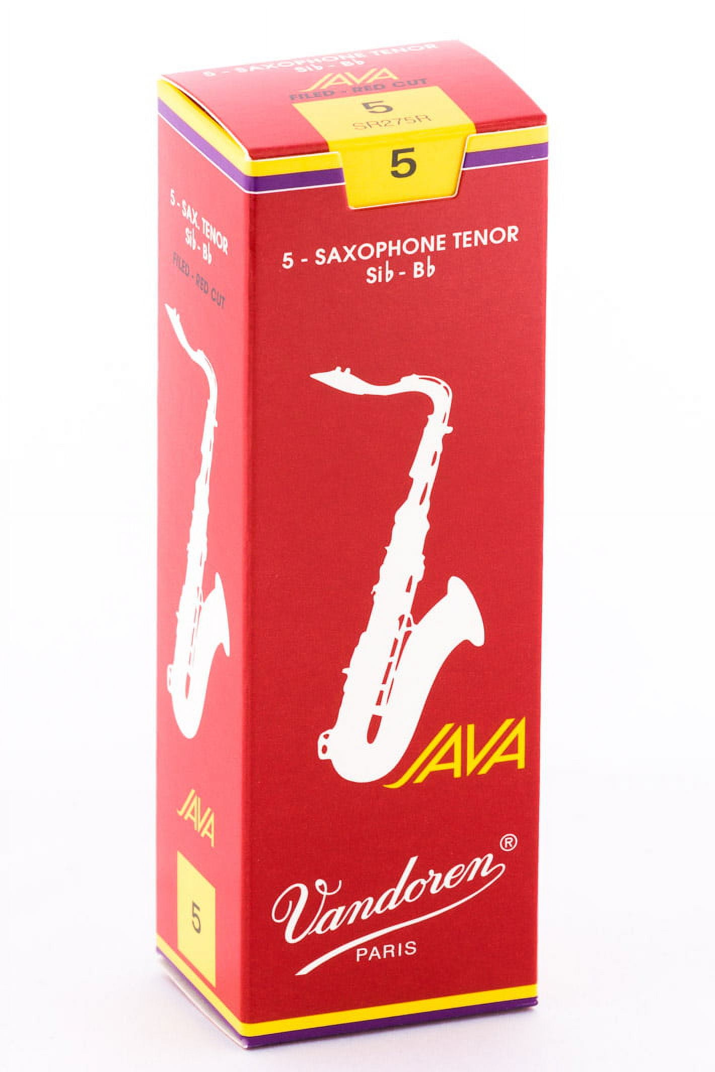 Vandoren Tenor Sax Java Red Reeds Strength #5; Box of 5